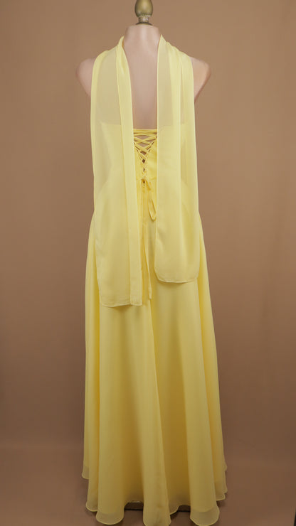Vestido largo estraple con corset