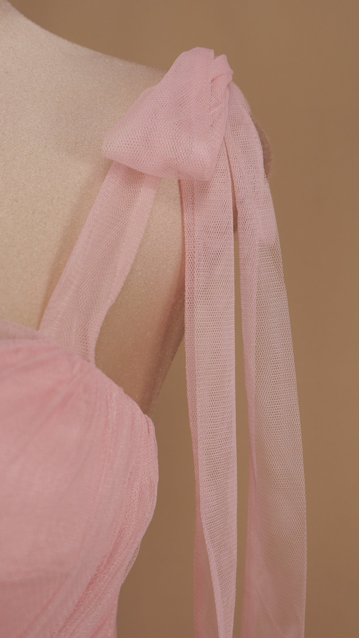 Vestido maxi tul berry
