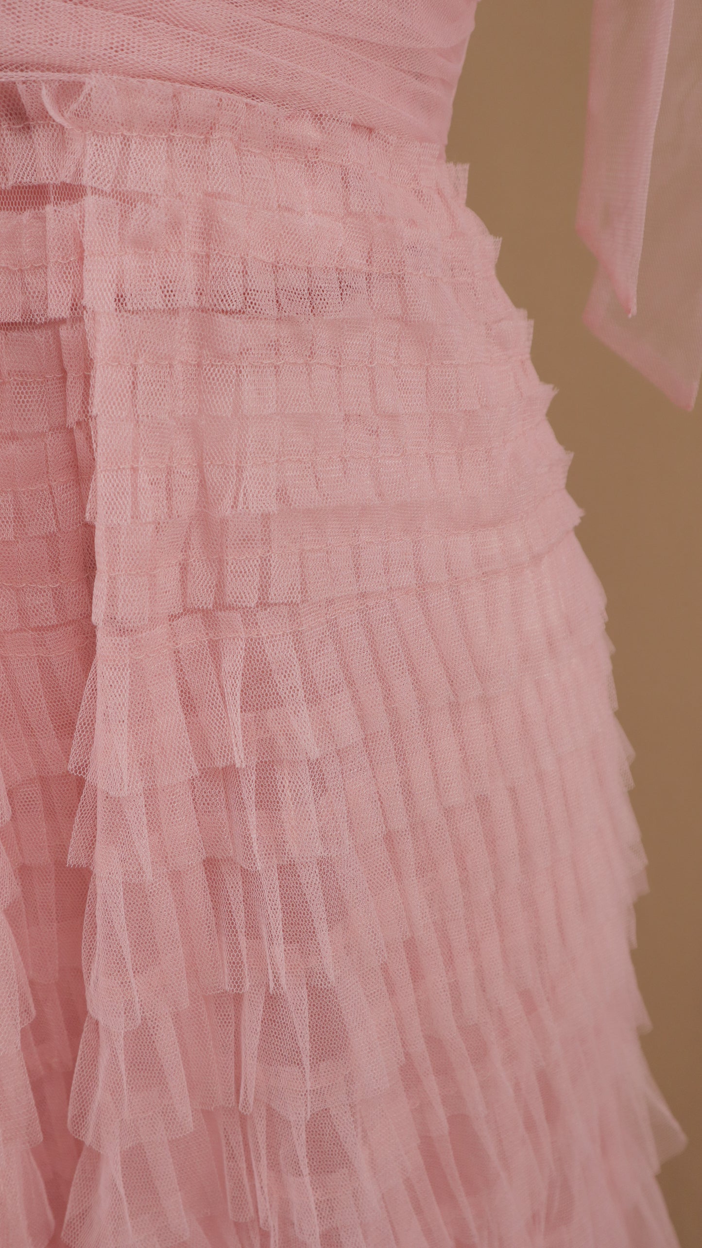 Vestido maxi tul berry