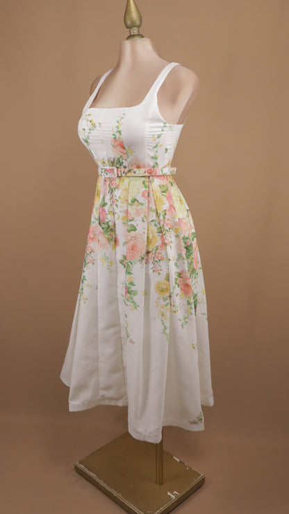 Vestido midi estampado escote cuadrado