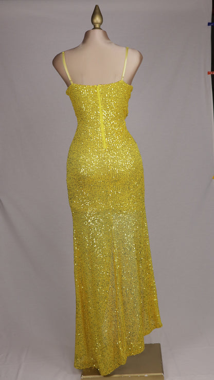 VESTIDO LARGO PAILLETTE BRILLANTES