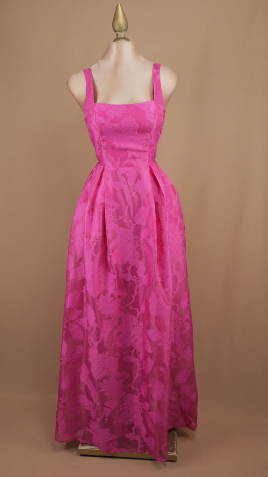 Vestido largo escote cuadrado y en espalda