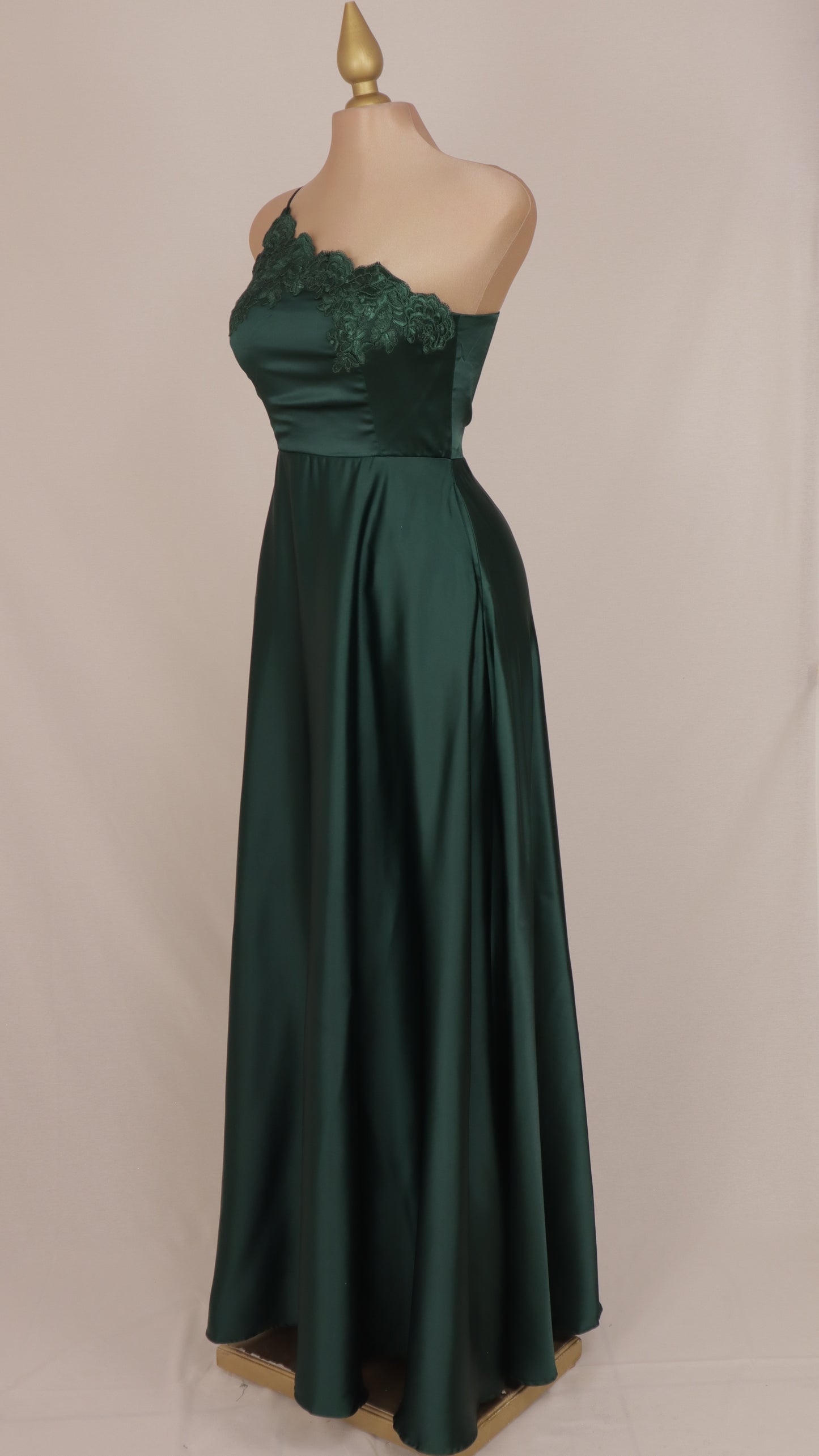 Vestido largo estilo griego esmeralda