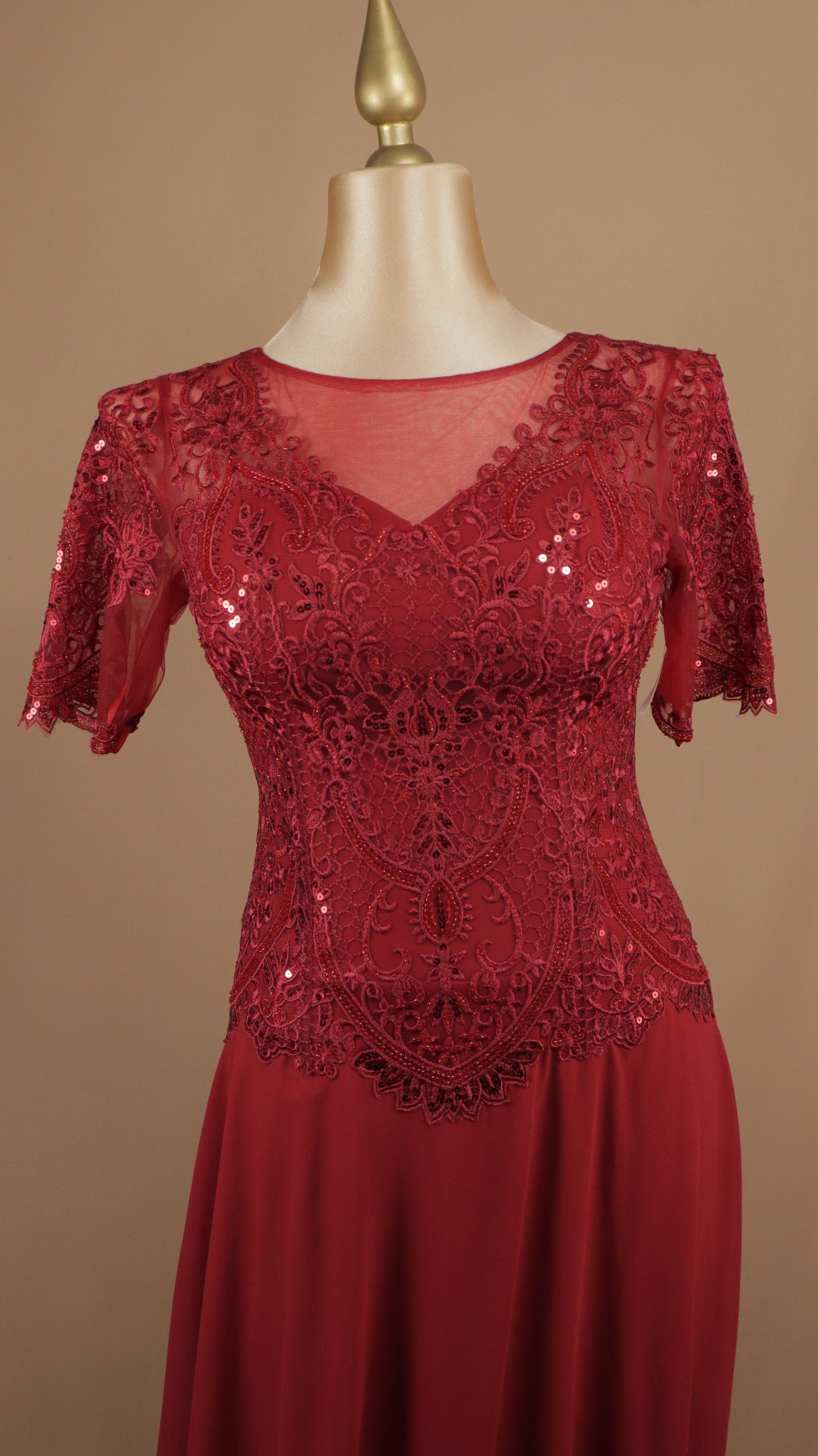 Vestido largo manga 3/4 talla plus