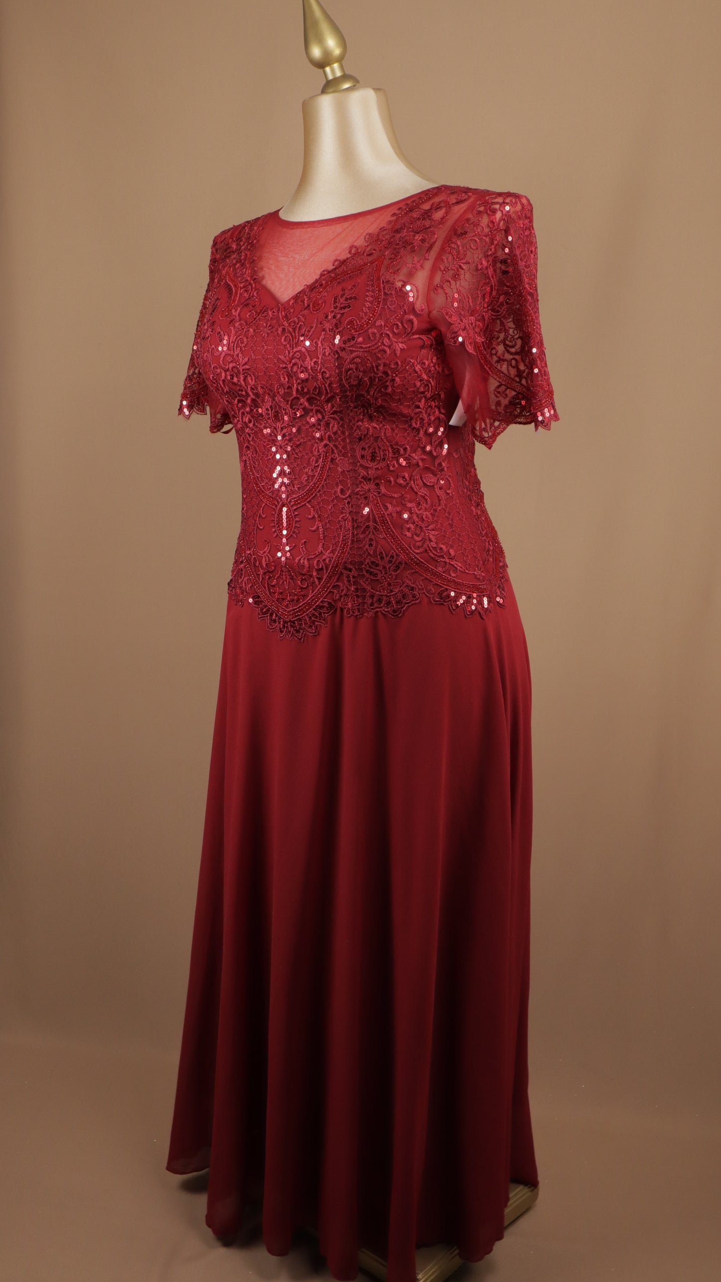 Vestido largo manga 3/4 talla plus