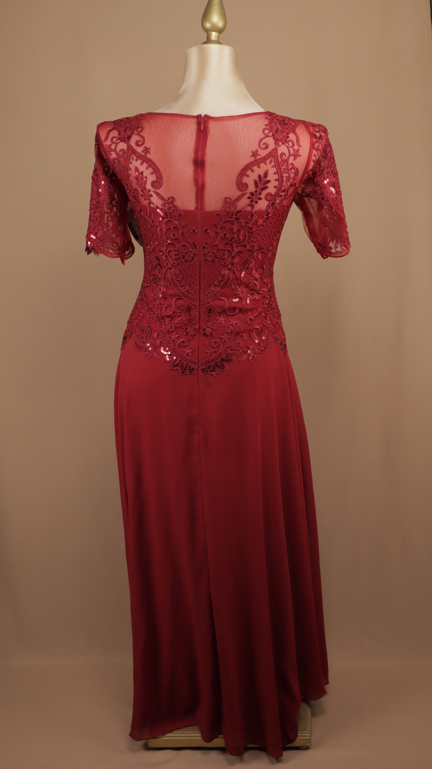Vestido largo manga 3/4 talla plus