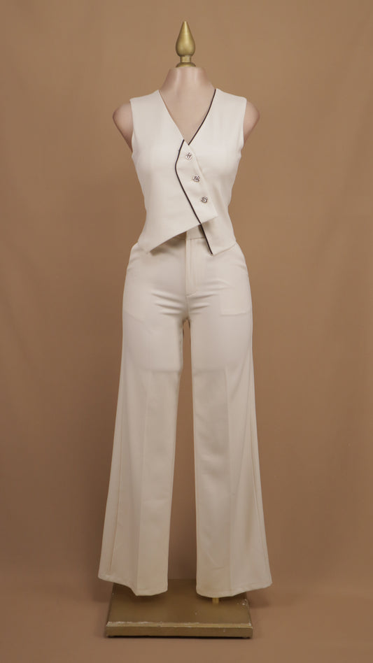 Conjunto chaleco con bies petite
