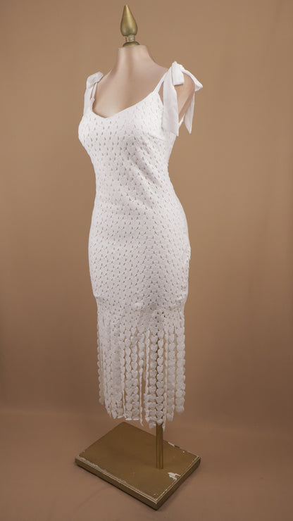 Vestido midi de corazones y tiras