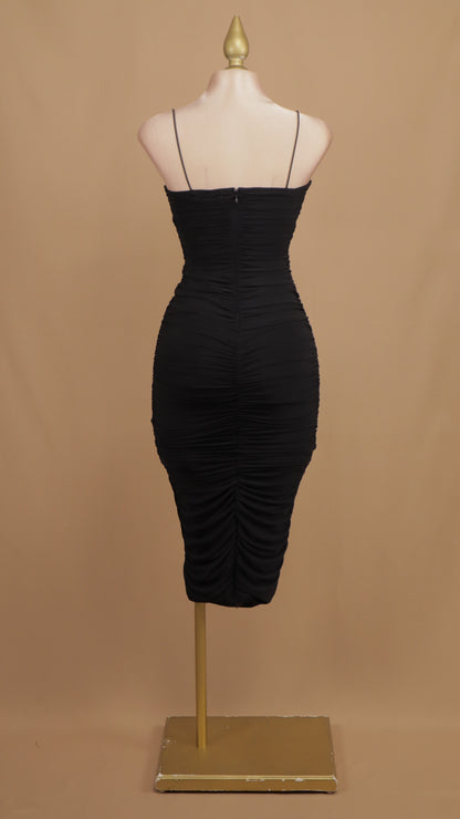 Vestido maxi plisado sensual