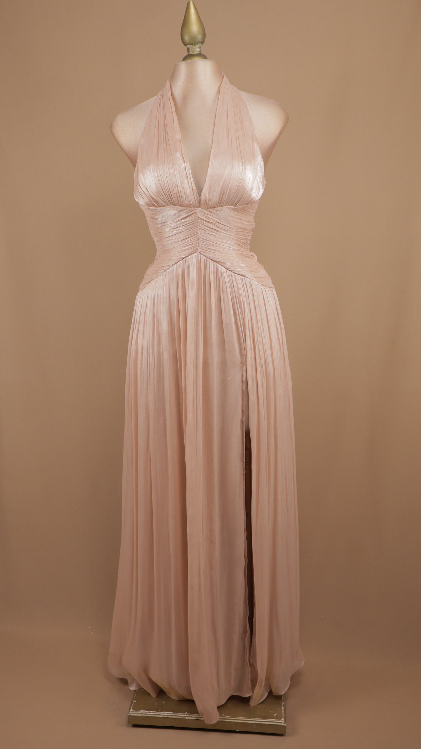 Vestido largo halter estilo griego