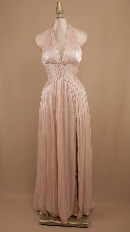 Vestido largo halter estilo griego