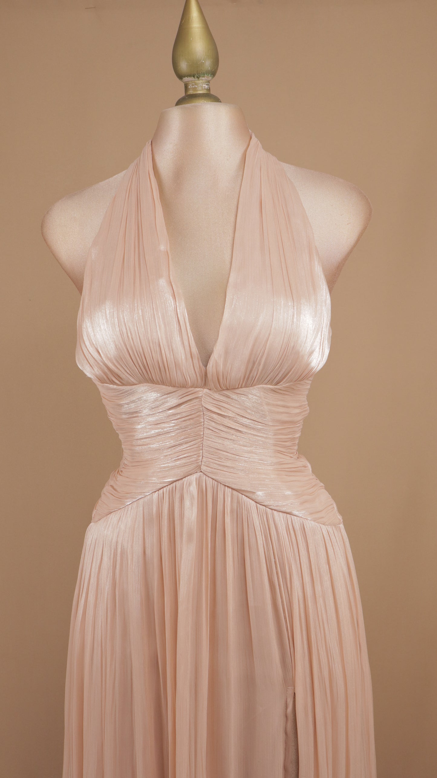 Vestido largo halter estilo griego