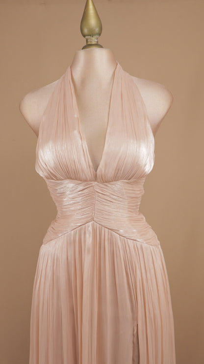 Vestido largo halter estilo griego