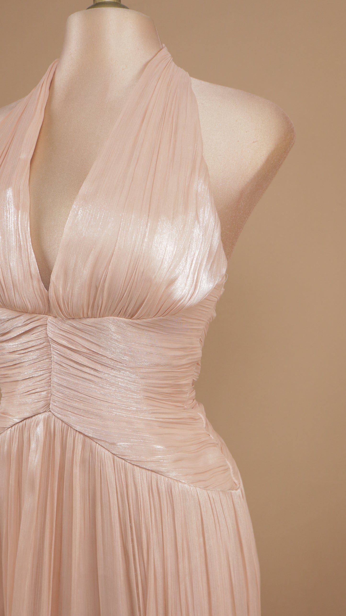 Vestido largo halter estilo griego