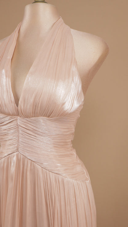 Vestido largo halter estilo griego