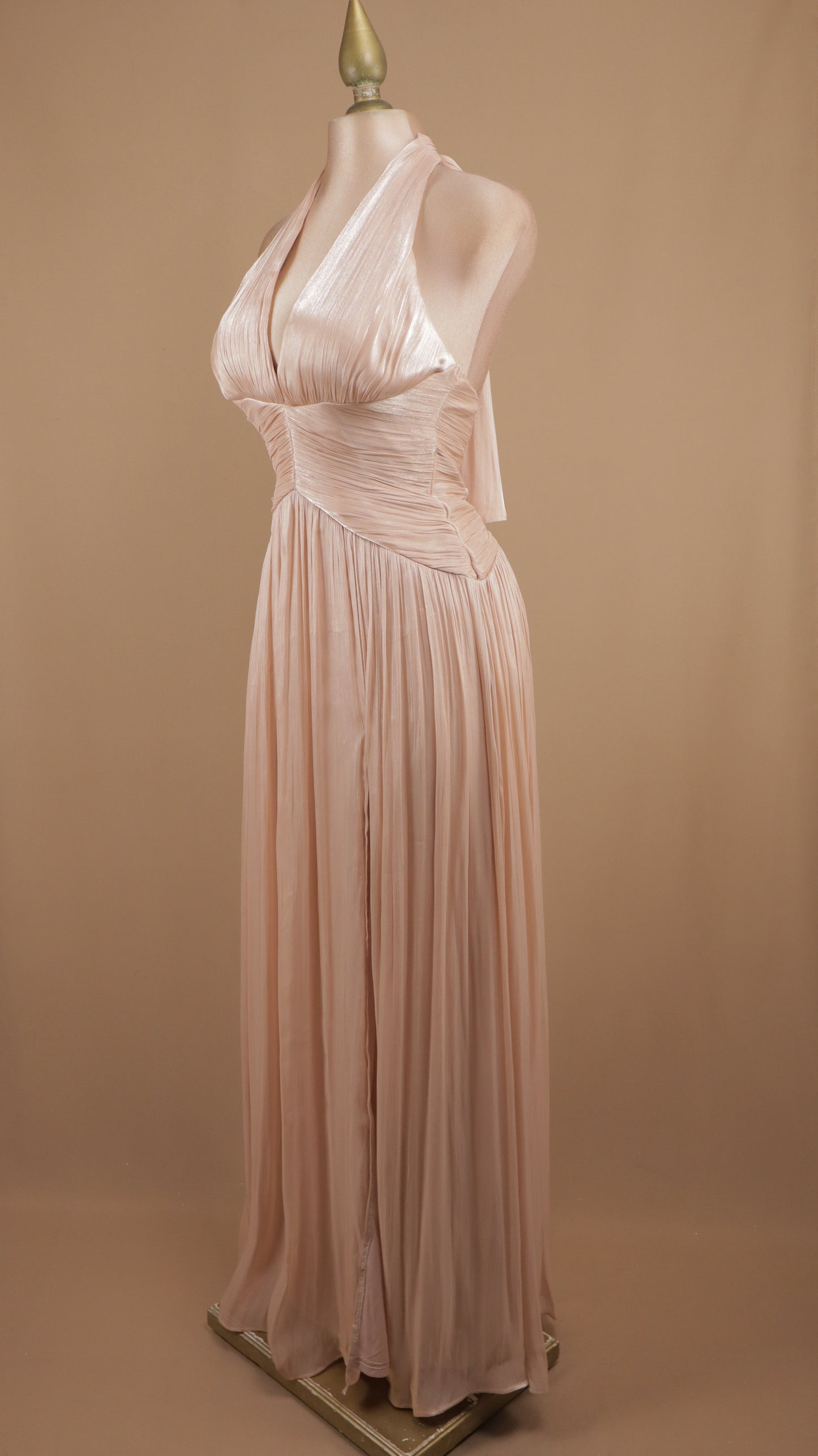 Vestido largo halter estilo griego