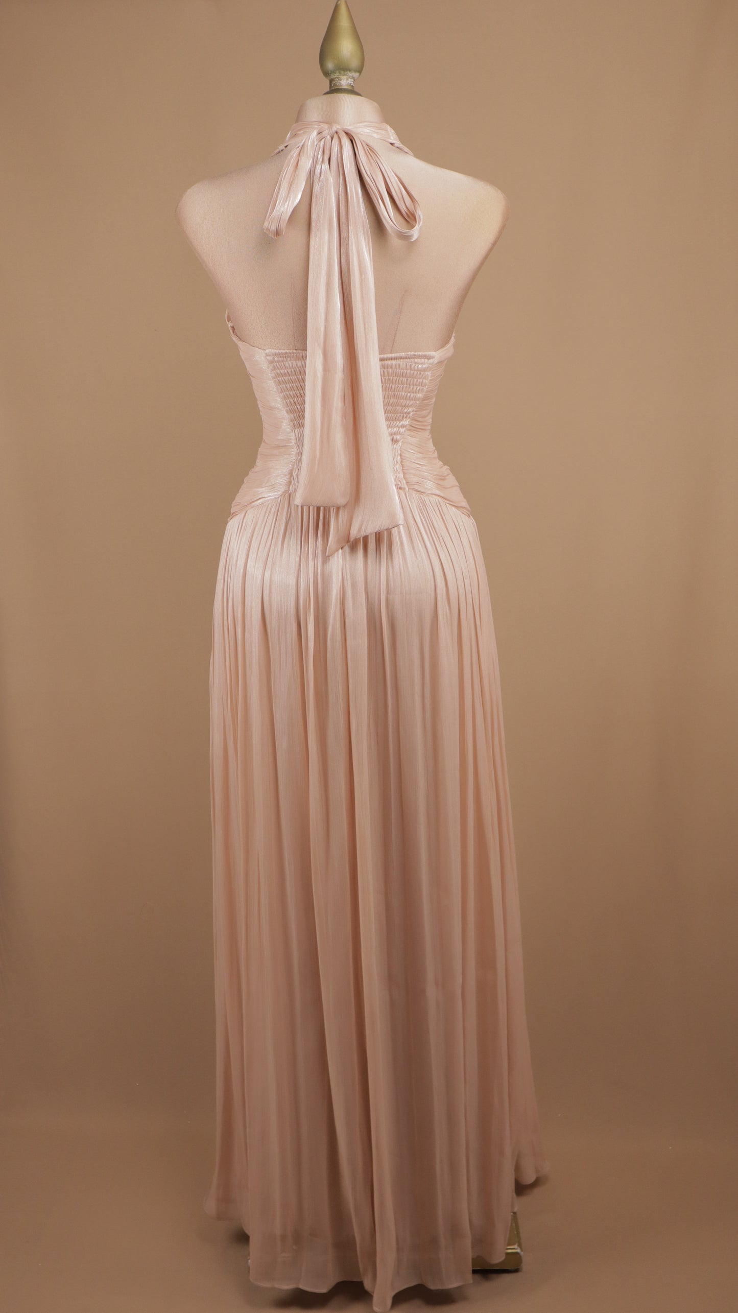 Vestido largo halter estilo griego