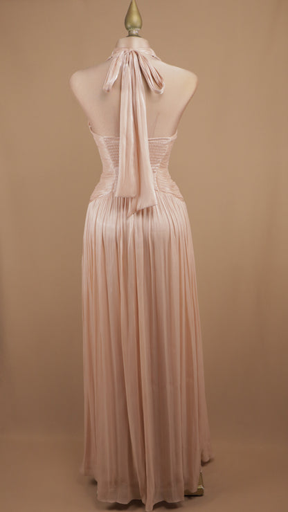Vestido largo halter estilo griego