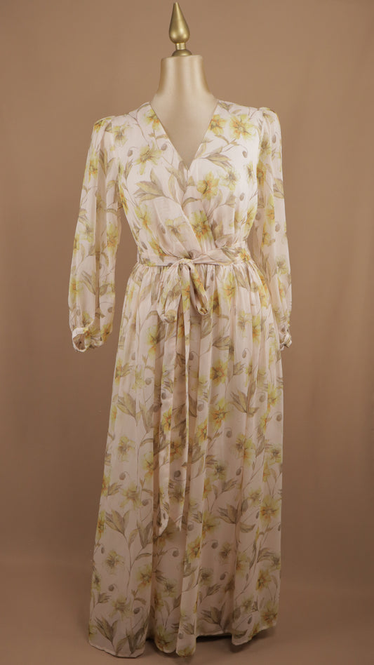 Vestido largo plus, floral
