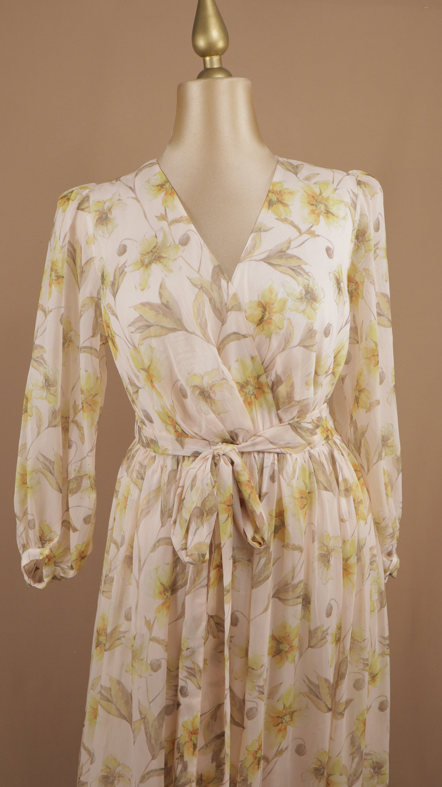 Vestido largo plus, floral