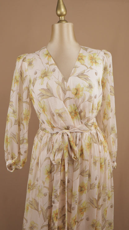 Vestido largo plus, floral