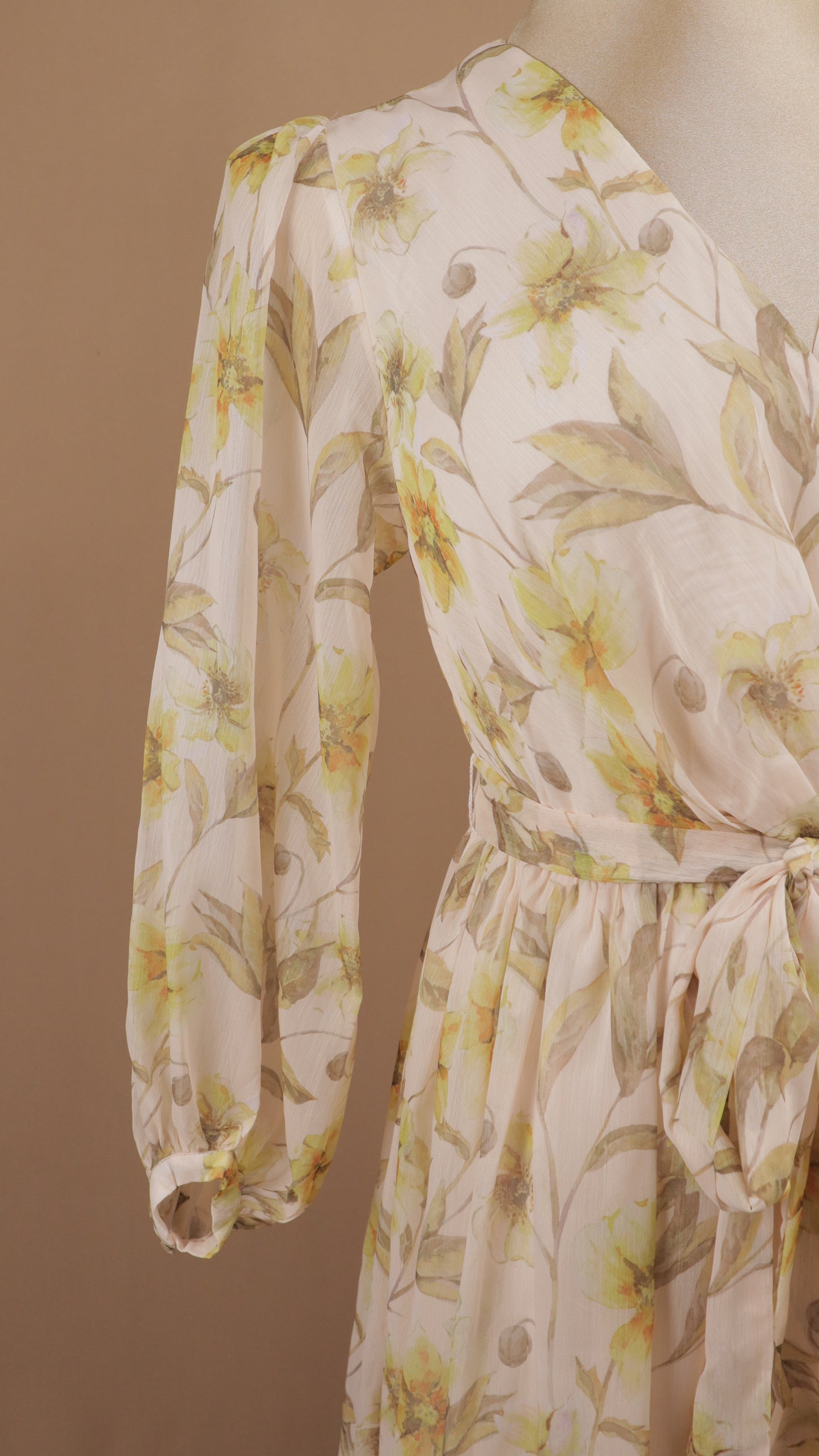 Vestido largo plus, floral