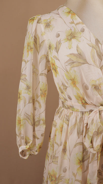 Vestido largo plus, floral
