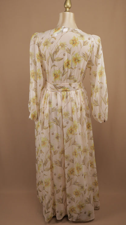 Vestido largo plus, floral