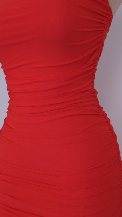 VESTIDO MAXI PLIZADO SENSUAL