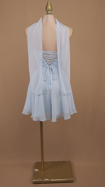 Vestido corto linea A de chiffon