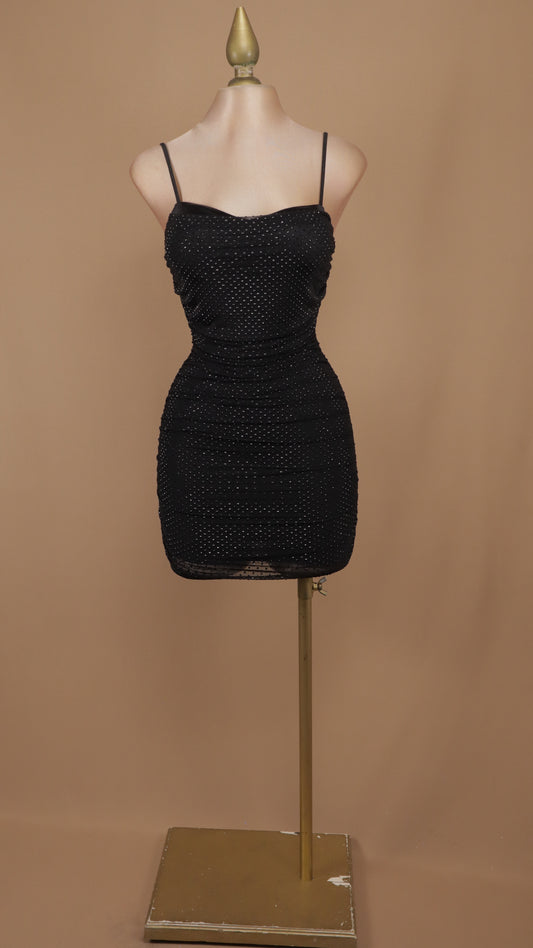Vestido bodycon con destellos de pedrería