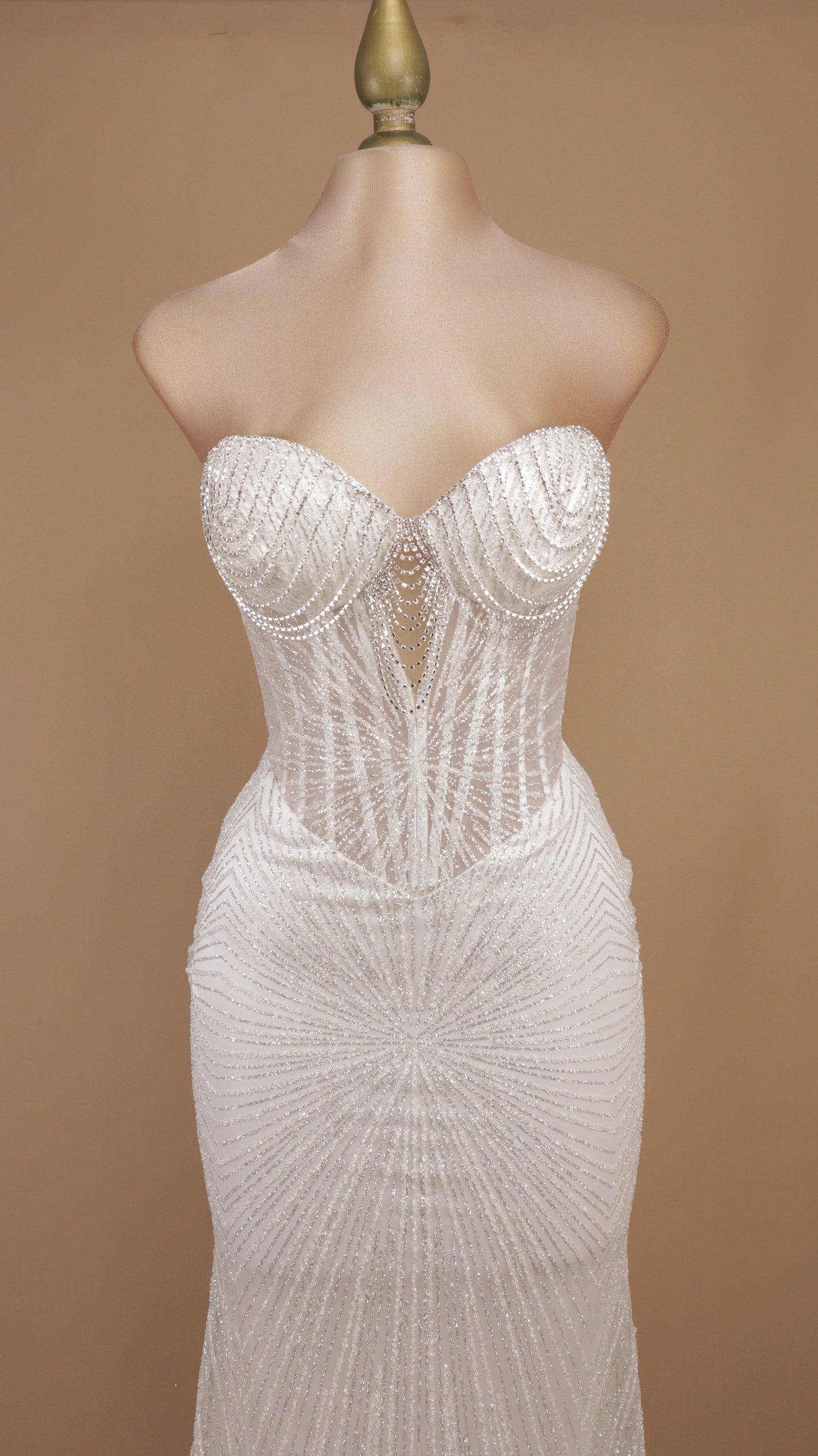 Vestido largo estraple de gala