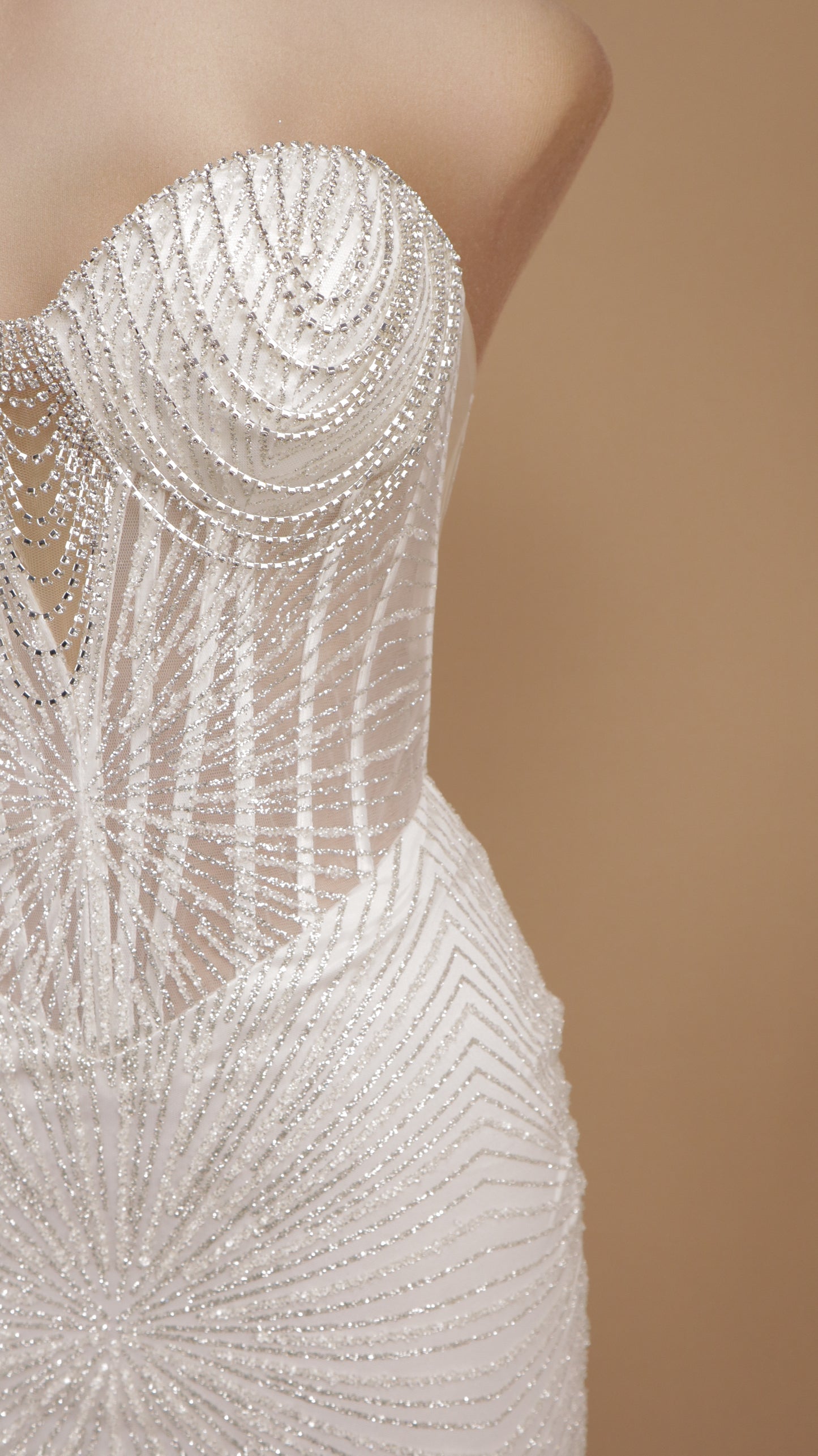 Vestido largo estraple de gala