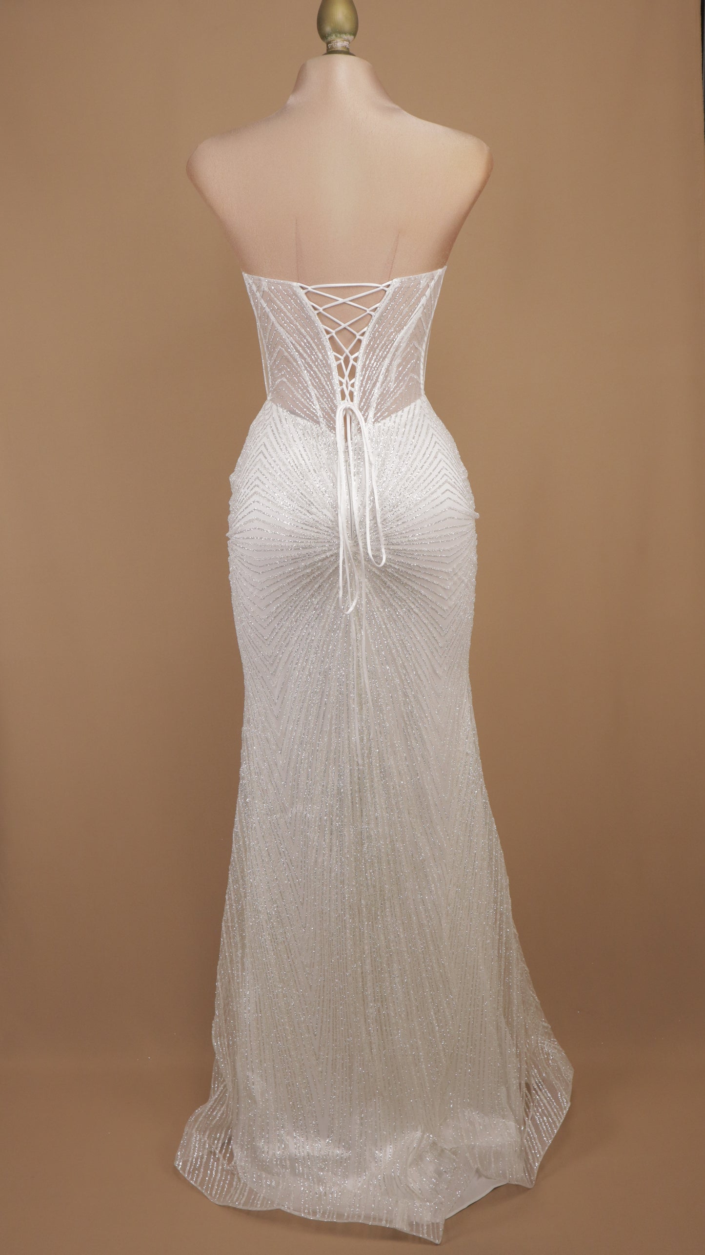 Vestido largo estraple de gala
