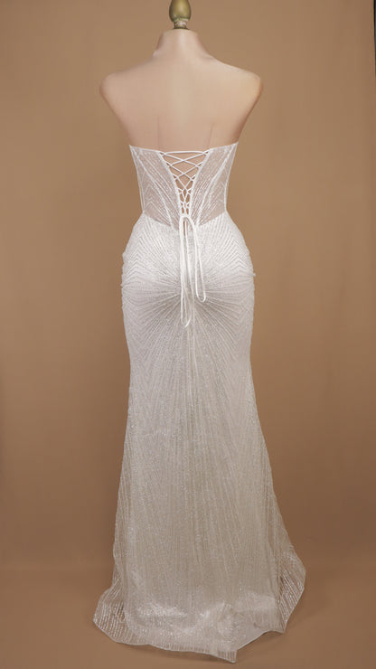 Vestido largo estraple de gala