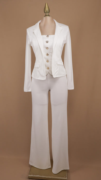 Conjunto de sastre formal de tres piezas