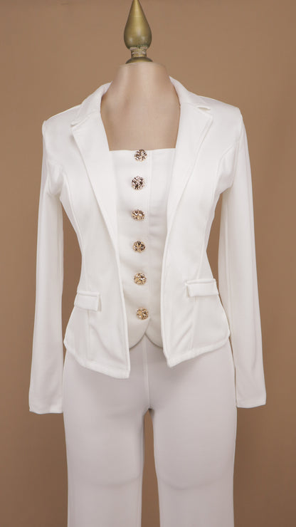 Conjunto de sastre formal de tres piezas