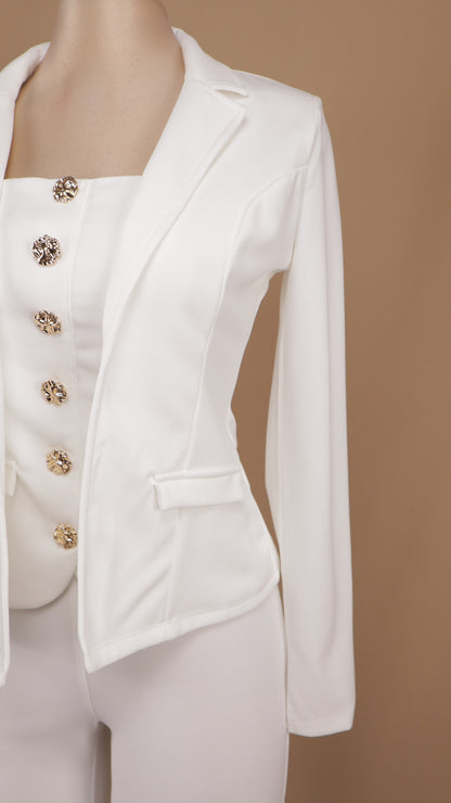 Conjunto de sastre formal de tres piezas