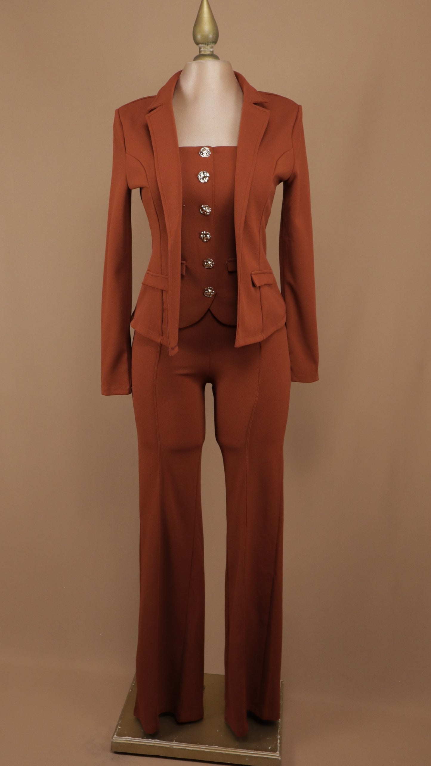 Conjunto de sastre formal de tres piezas