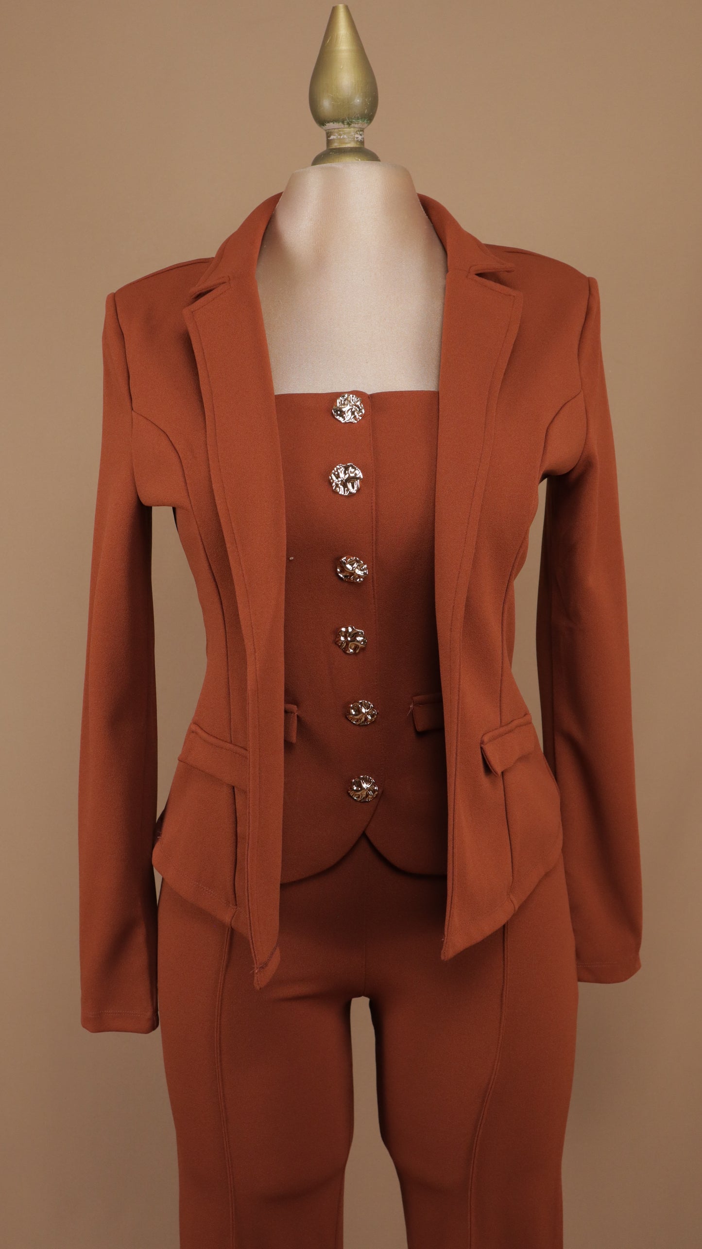 Conjunto de sastre formal de tres piezas