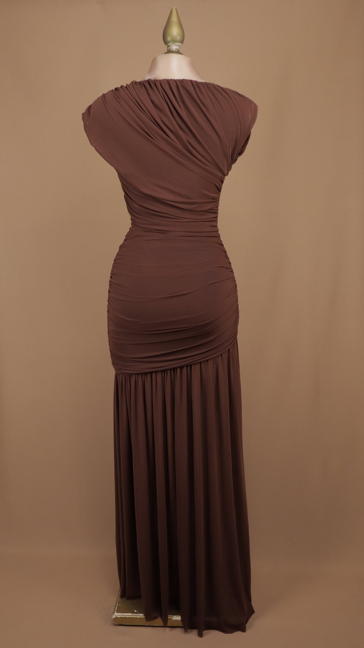 Vestido largo de maya plisado