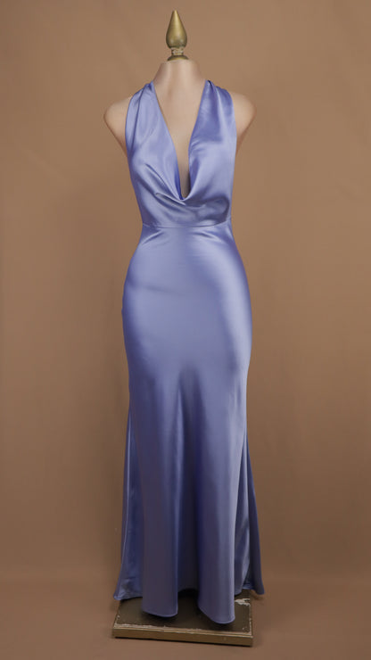 Vestido largo cuello halter
