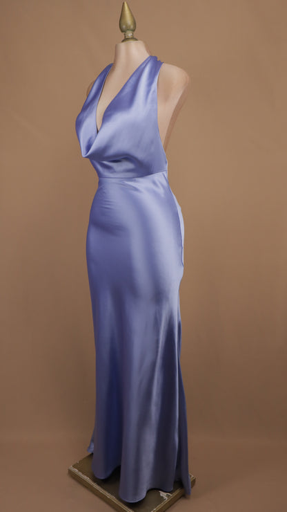 Vestido largo cuello halter