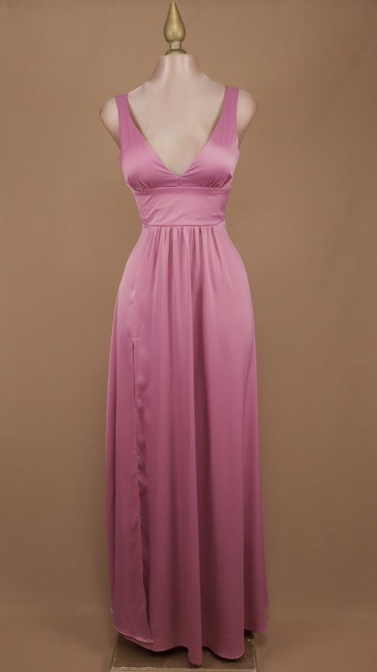 Vestido largo con escote en V