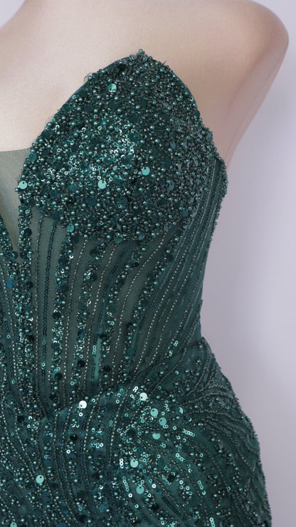 Vestido largo corte sirena estraple