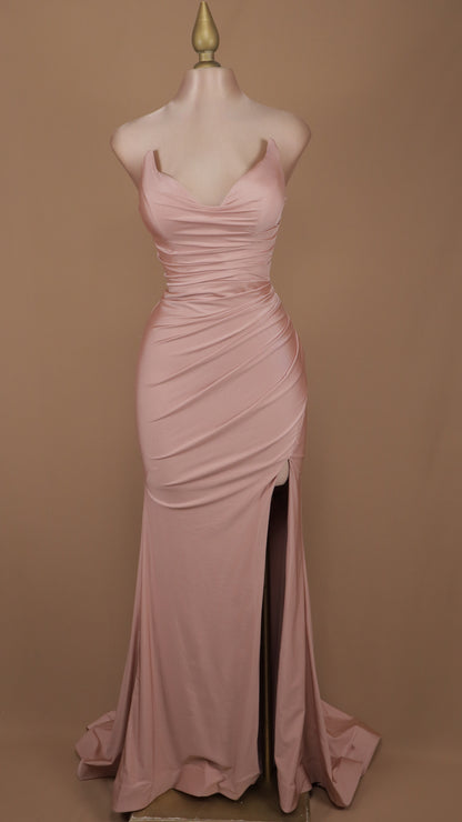 Vestido largo corte sirena con corset