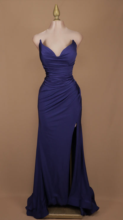 Vestido largo corte sirena con corset
