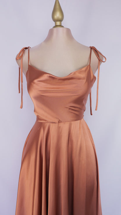 Vestido linea A de tirantes