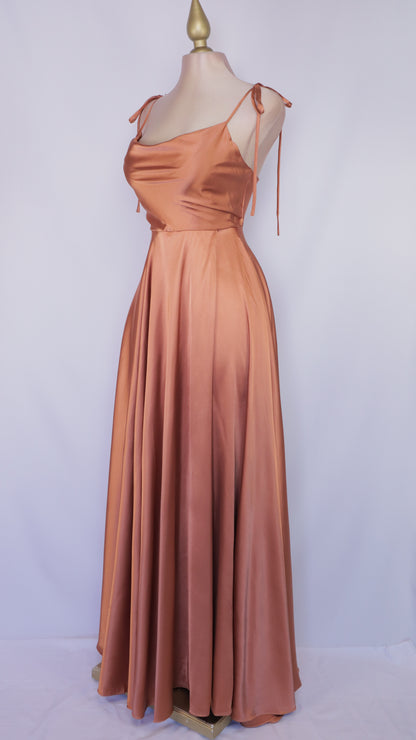 Vestido linea A de tirantes