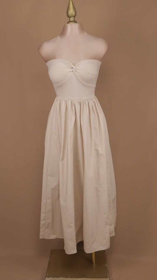 Vestido midi con falda circular